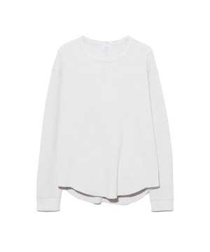 UNUSED / US2596 LONG-SLEEVE WAFFLE T-SHIRT(HEATHER ASH)