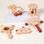 知育玩具セット 楽器おもちゃ 木製 モンテッソーリ 教育 ガラガラ でんでん太鼓