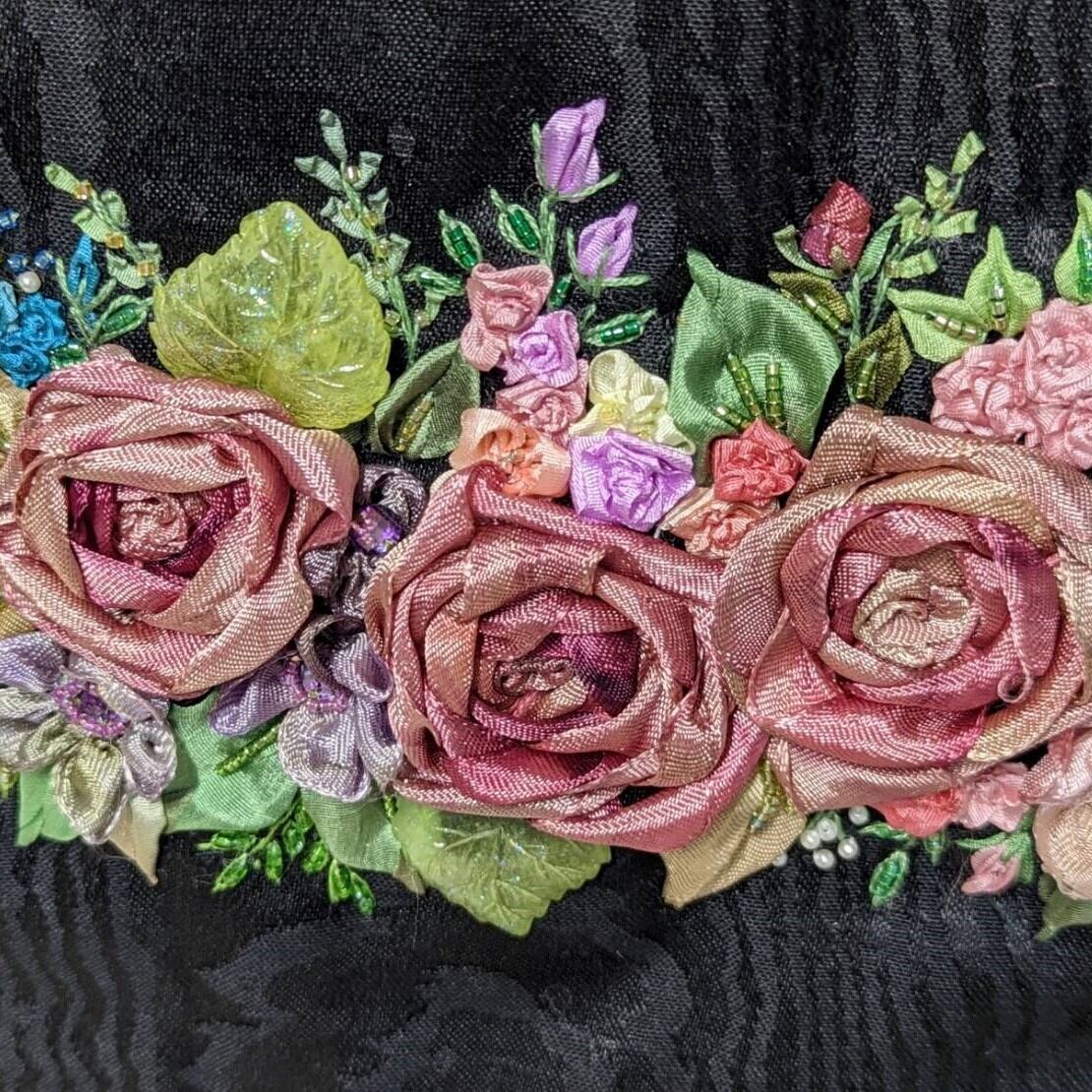 リボン刺繍バッグ(A) 【BA-004】 | 手づくり工房 とも