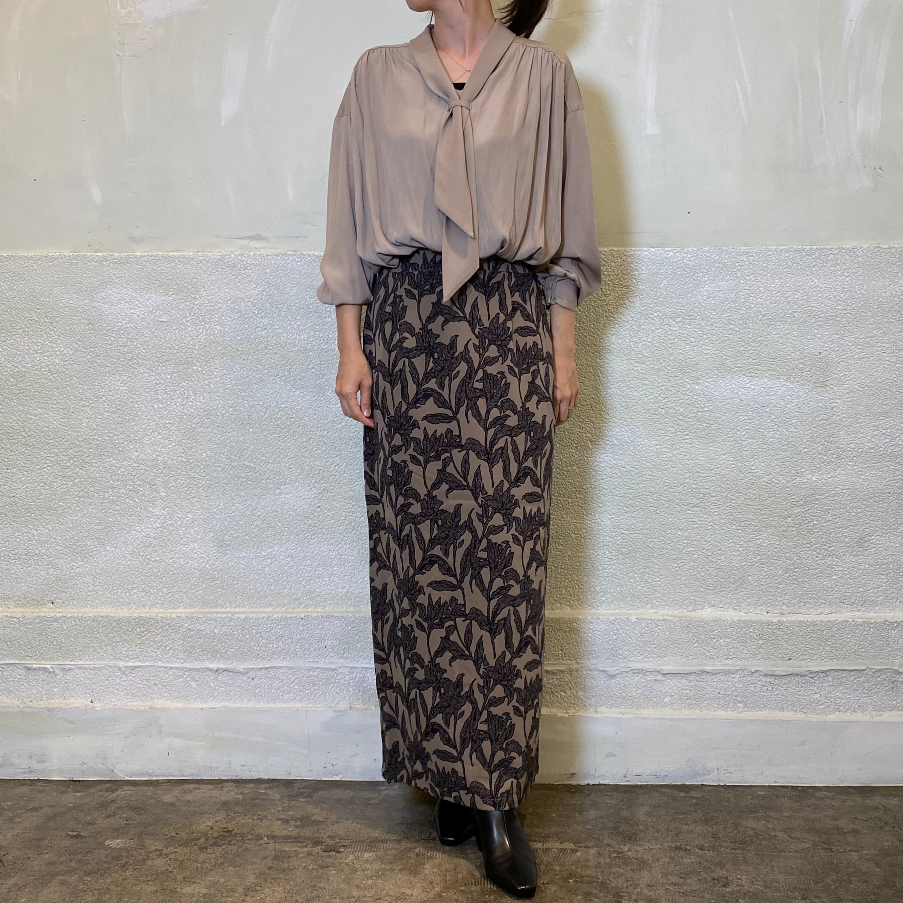 RURUページ botanical/花柄プリント ナロースカート | 20ｰtwentyｰ