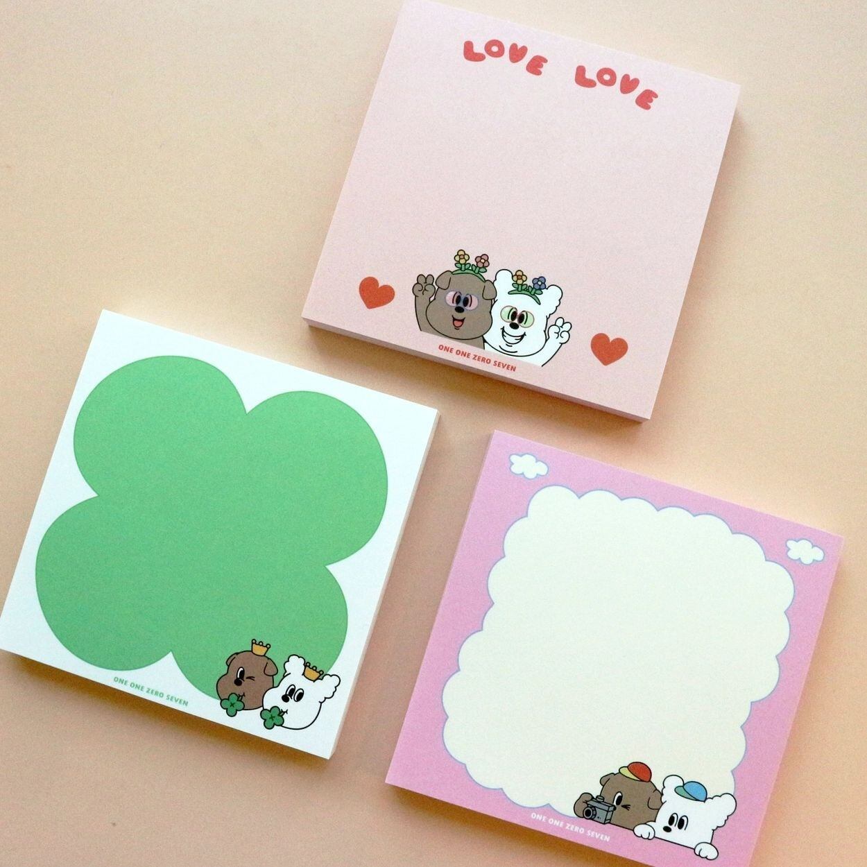 新柄追加!! [1107] ゴンチル スクエア メモパッド（全9種） | moim