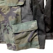 【Lsize】 REMAKE BLACK MILITARY SHIRTS ブラックミリタリーシャツ【Shirts55】