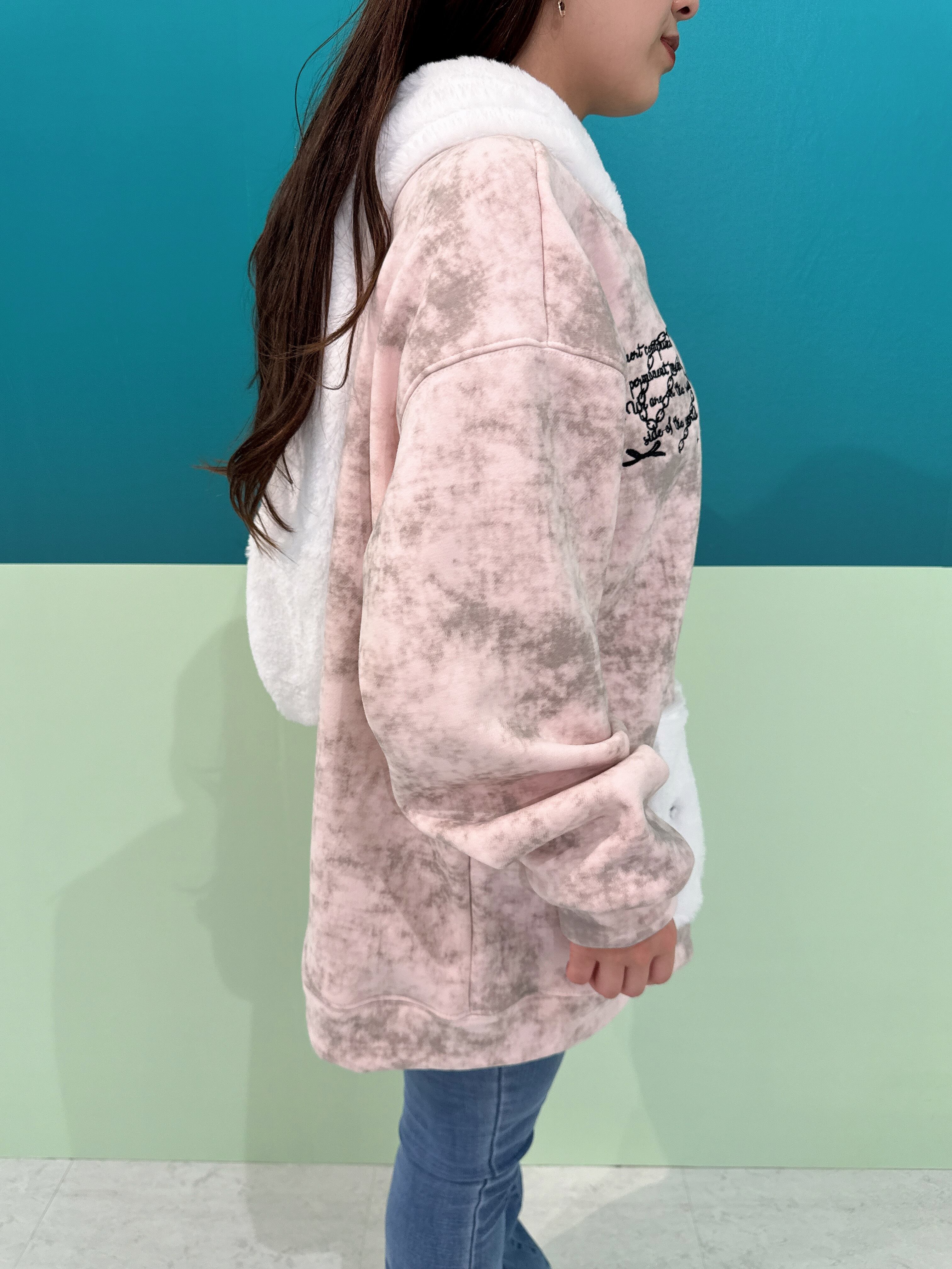 うさ耳ベルトフードパーカー サブカル 地雷 ストリート | 韓国系ユニ