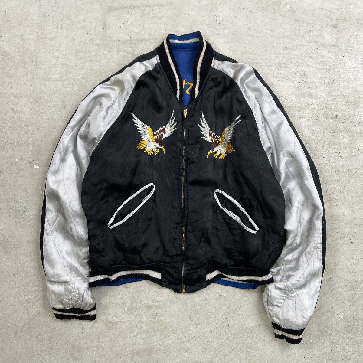 神フェード✨50s スカジャン スーベニアジャケット 虎 鷹 YKKバタフライ 楽天市場】VINTAGE(ヴィンテージ) 50s YKKファスナー スーベニア