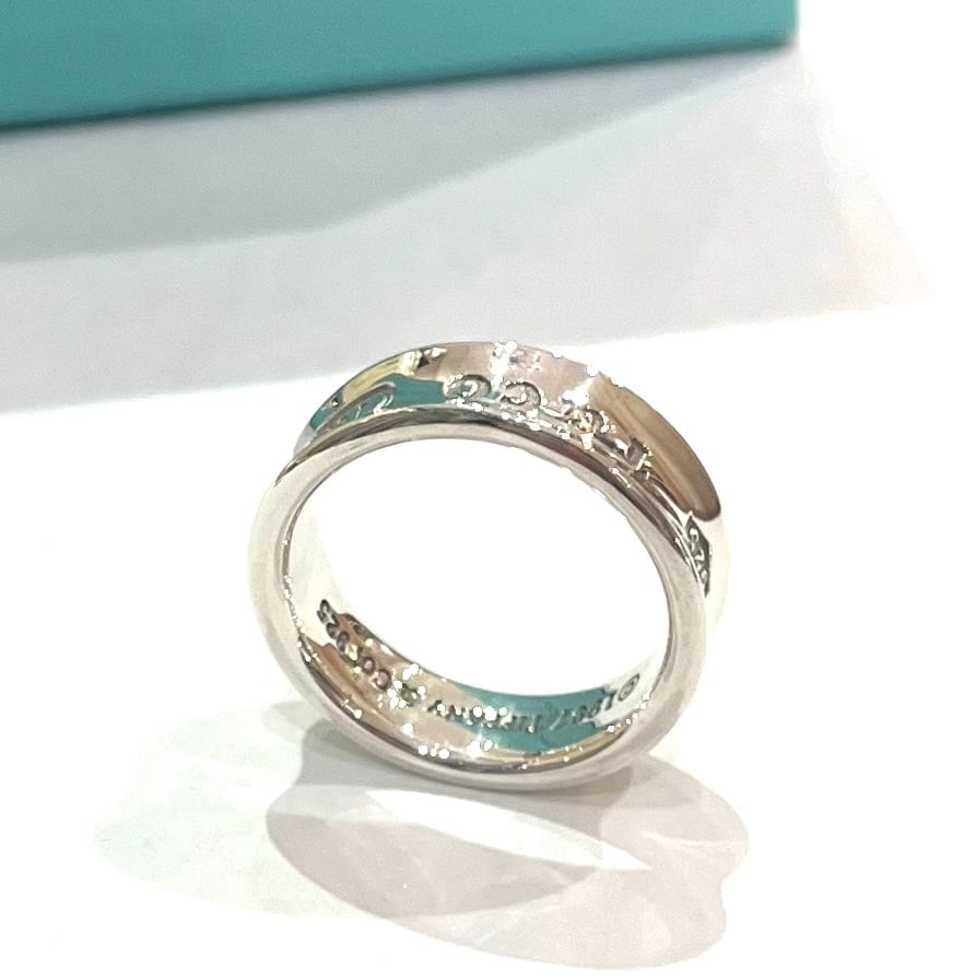 TIFFANY&Co. ティファニー ナローリング　約18.5号〜19号　メンズ 時代を超えて愛され続ける TIFFANY＆CO 16.5号ティファニー1837 ナ