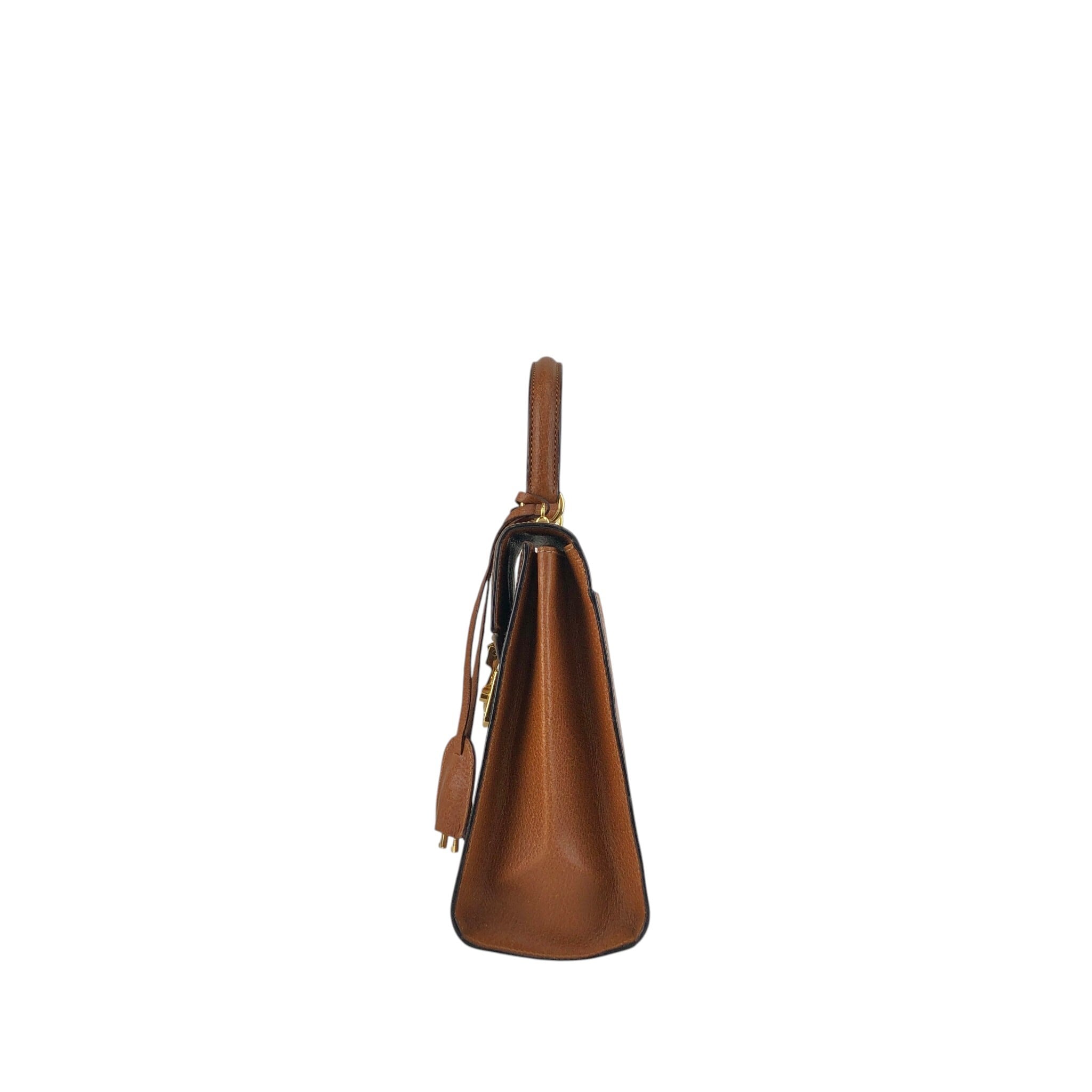 GUCCI グッチ レディロック ショルダーバッグ ブラウン レザー 2WAY