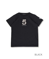 5ロゴプリントコンパクトTシャツ (BLACK) CQ-49005