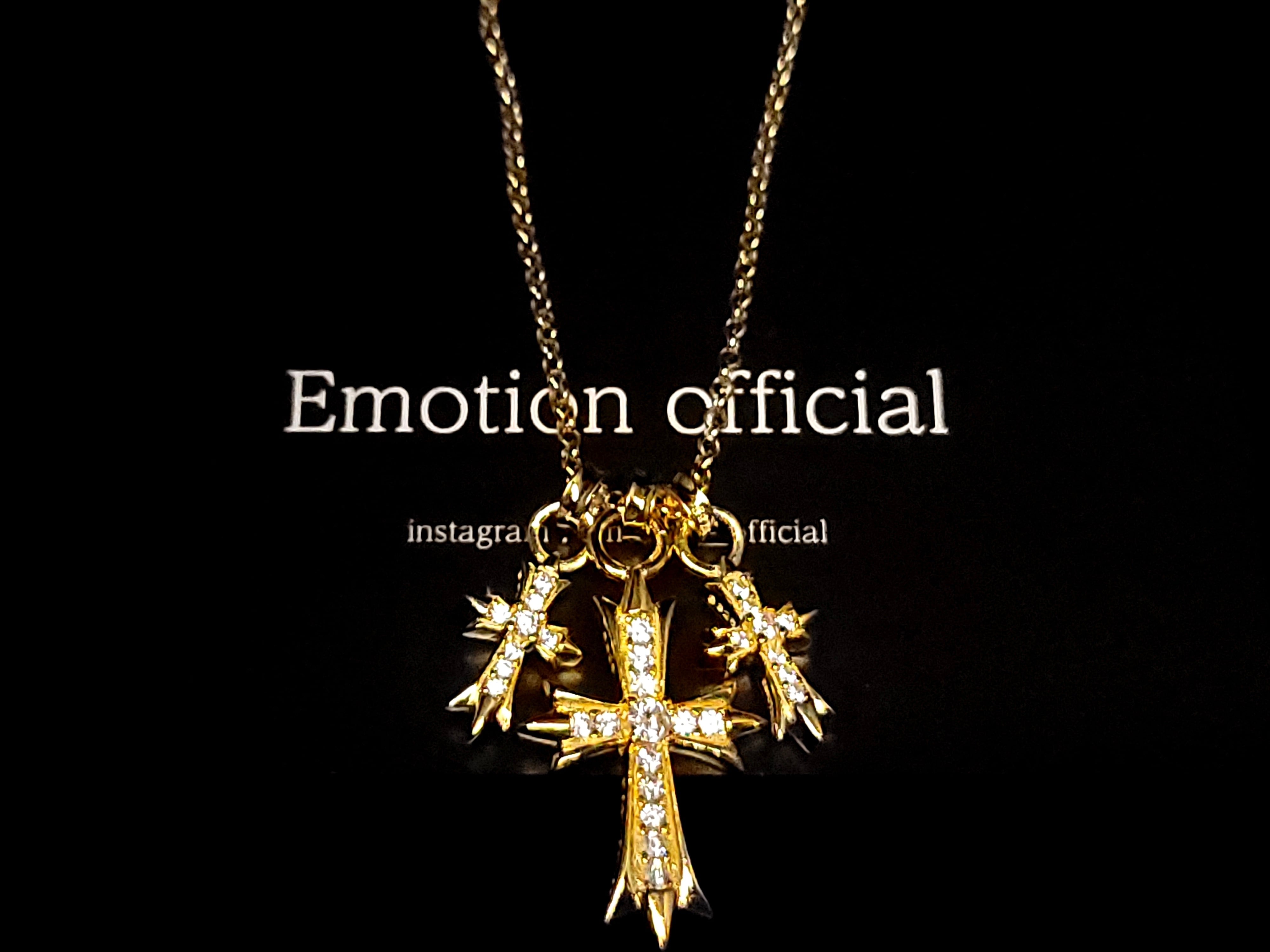 22k plating cz diamond original cross 3連 (yellow gold) | Emotion__official  powered by BASE