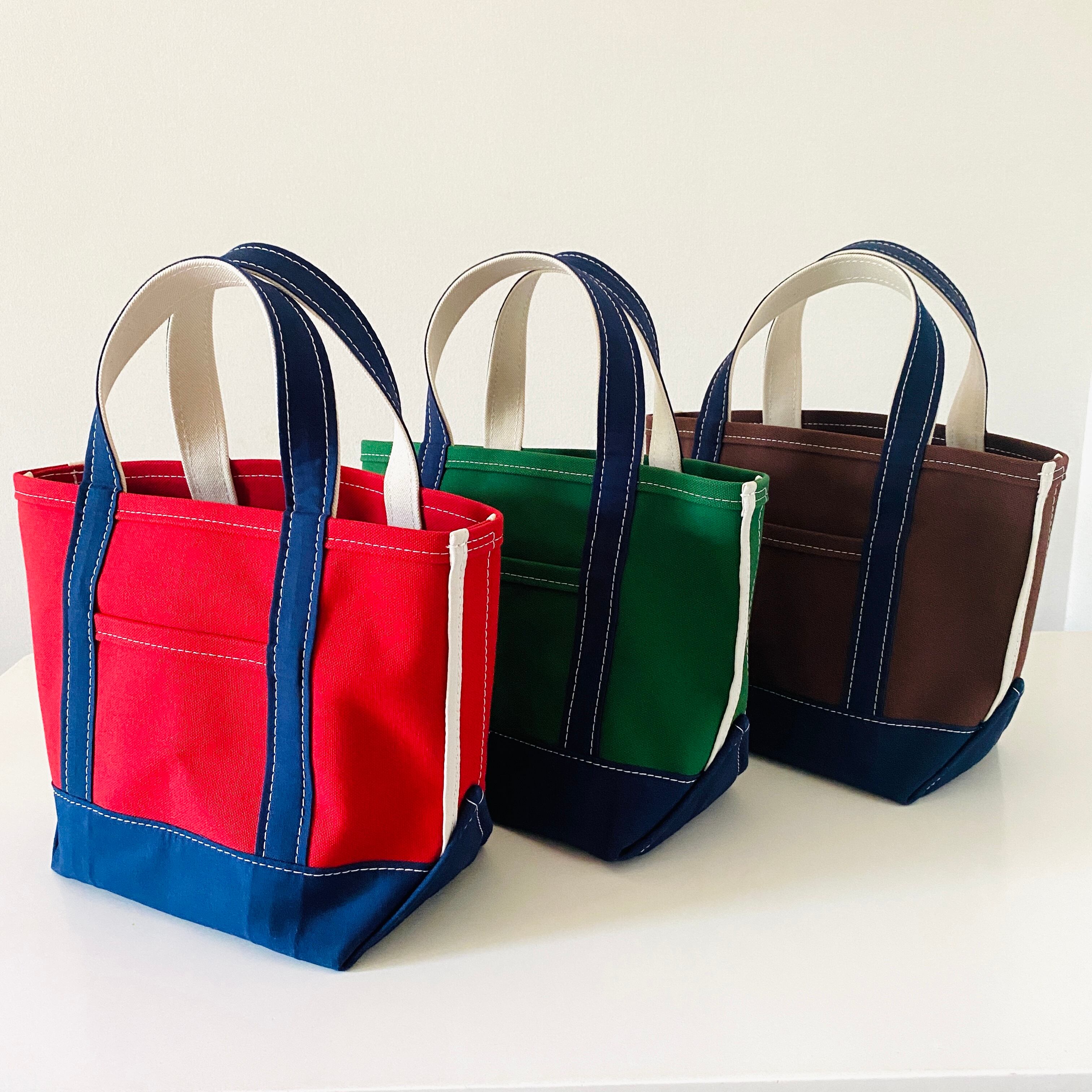 NOAH トートバッグ ネイビー/レッド/グリーン NOAH トートバッグ ネイビー/レッド/グリーン