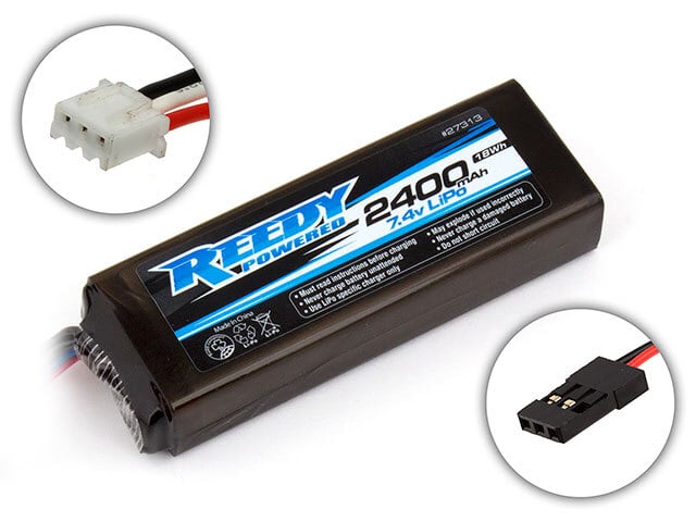 ASSOCIATED RE27313 Reedy 平型受信機用LIPOバッテリー7.4V/2400mAh