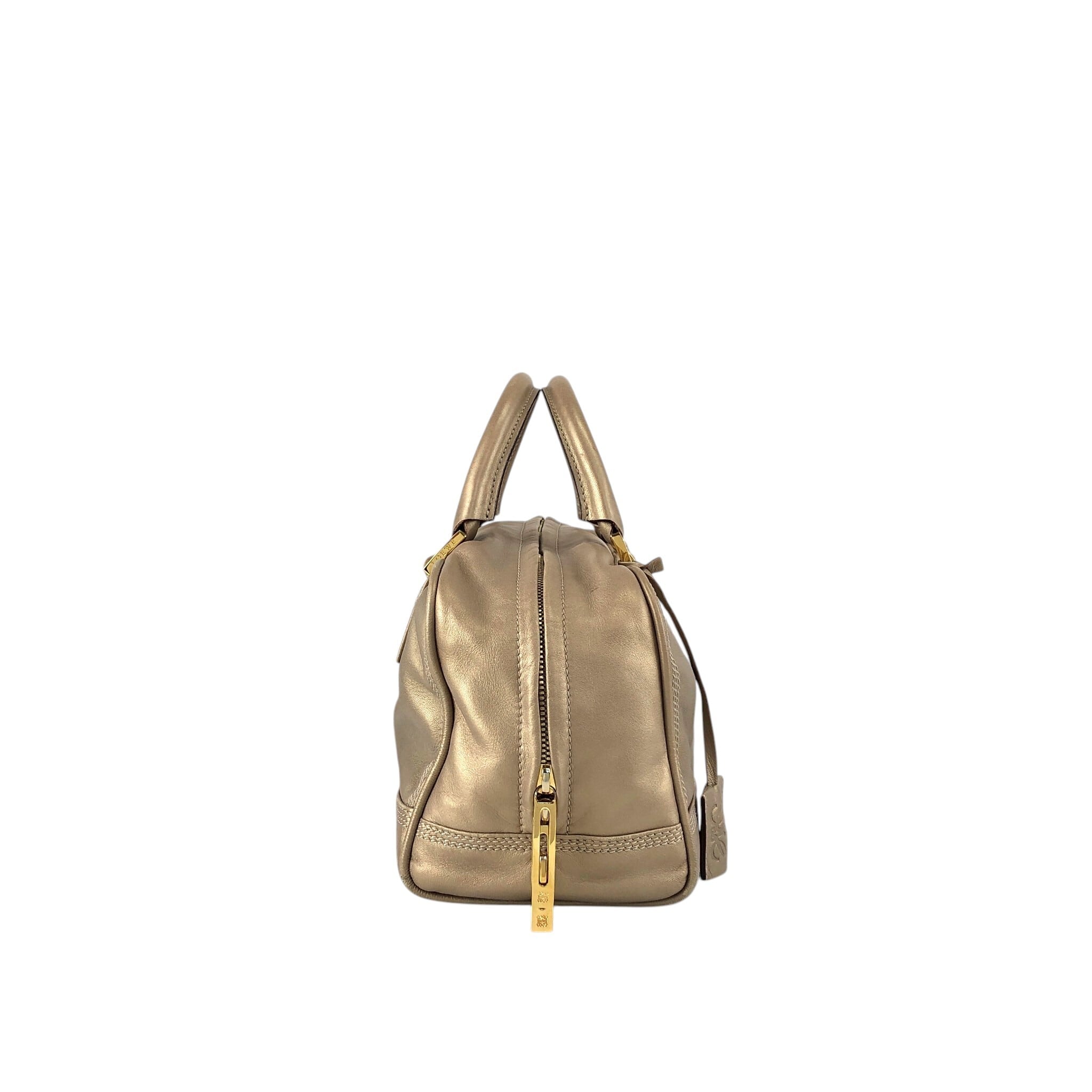 LOEWE ロエベ ハンドバッグ ゴールド アナグラム レザー アマソナ ミニ