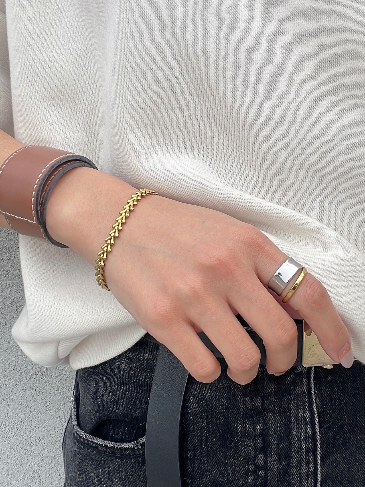 リーフチェーンブレスレット