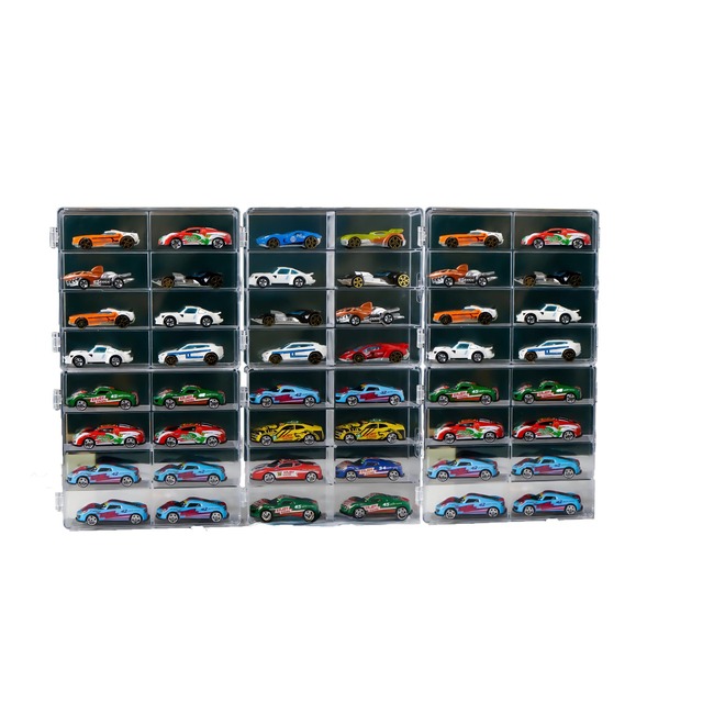 トミカケース 透明 ケース ミニカー 1/64 収納 コレクション 48台 （8マス×6個） [並行輸入品]