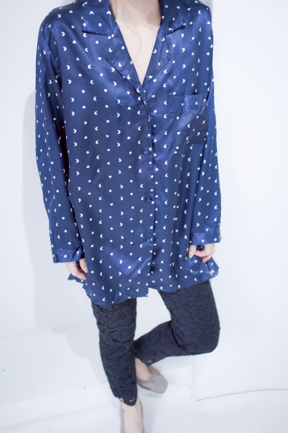 star moon heart pattern shirt