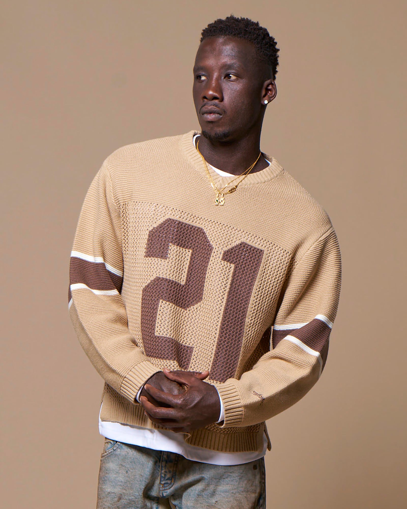 MLVINCE / KNIT FOOTBALL TOP | HOLICK