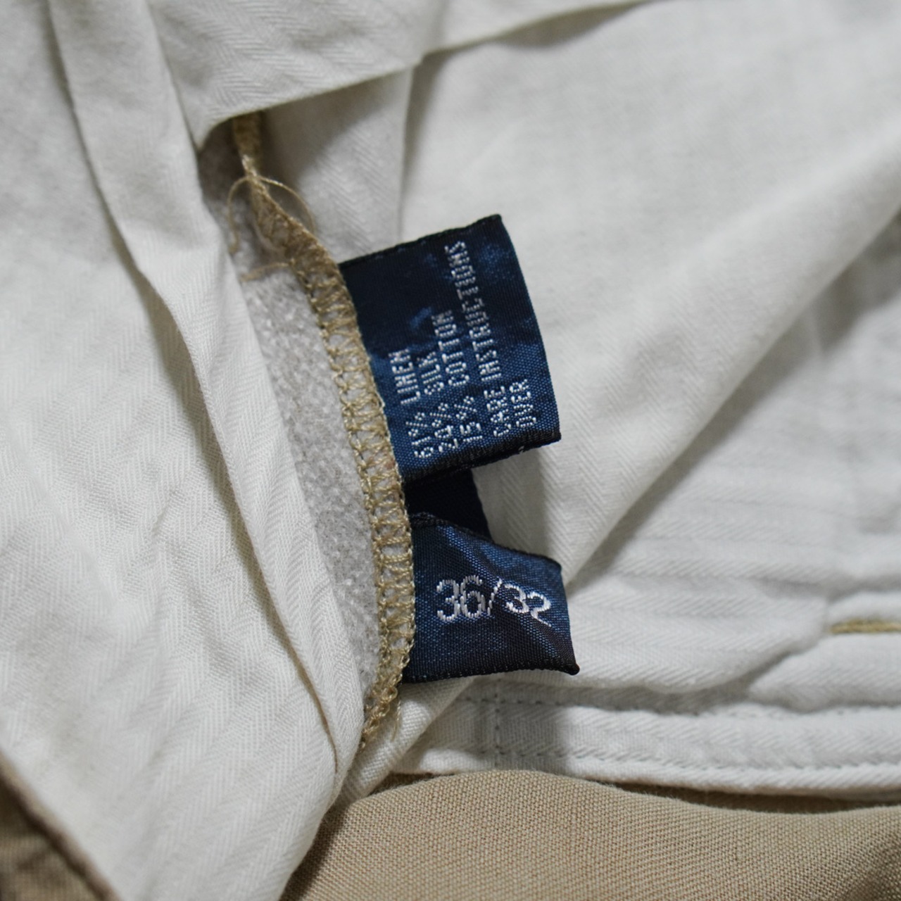 Polo by Ralph Lauren Linen-Silk-Cotton Blend Trousers [W36L30相当] 古着 - 14