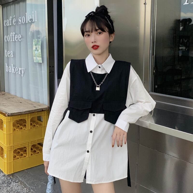 スタイルスタンダードスプリングオータムショートルーズシャツ レトロ 春物 秋物 1号婦人93244451886