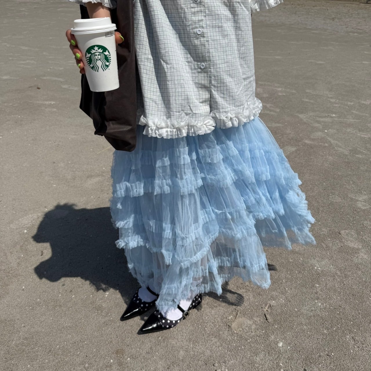 ボリュームティアードチュールスカート_LN03231