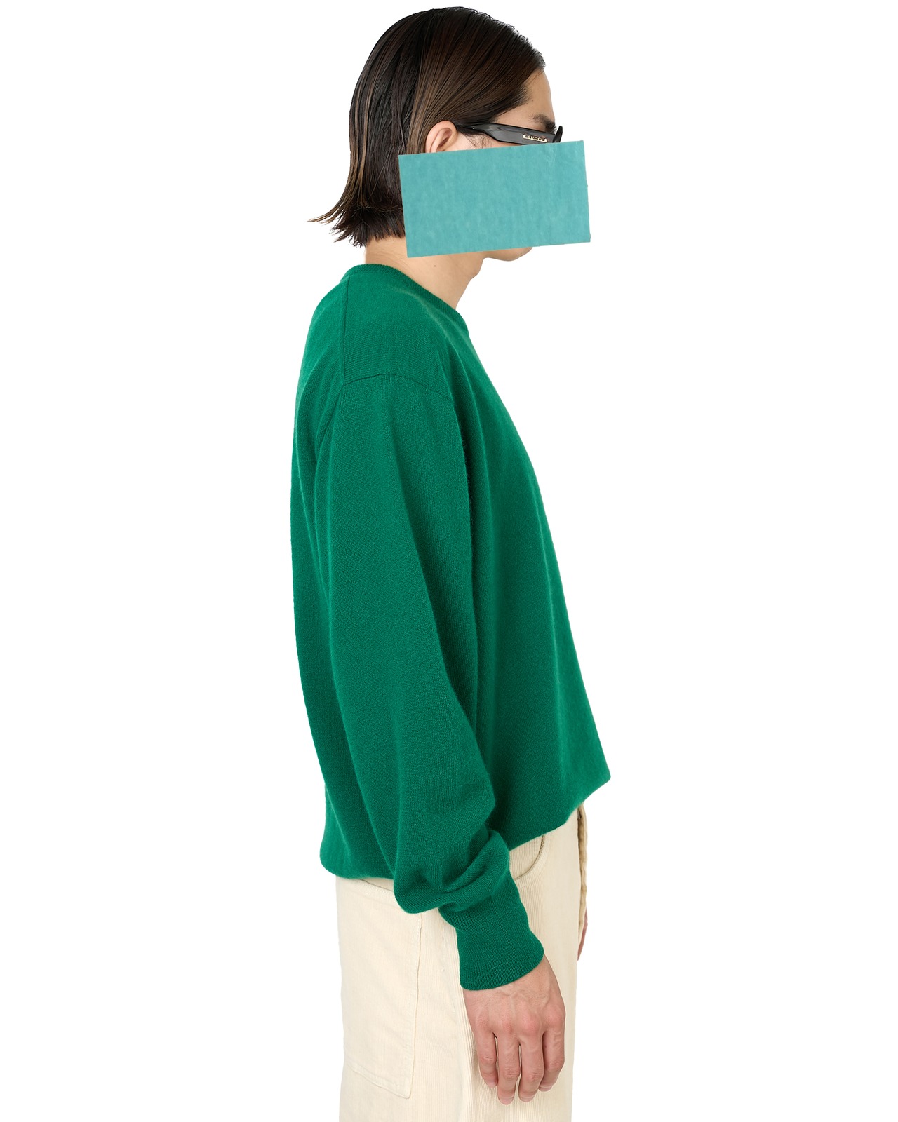 ssstein "PURE CASHMERE KNIT CREW NECK LS〔GREEN〕"
