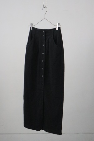 Euro black cotton i-line skirt