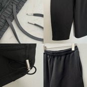 サイドパイピング裏起毛スウェットコクーンPT/チャコール