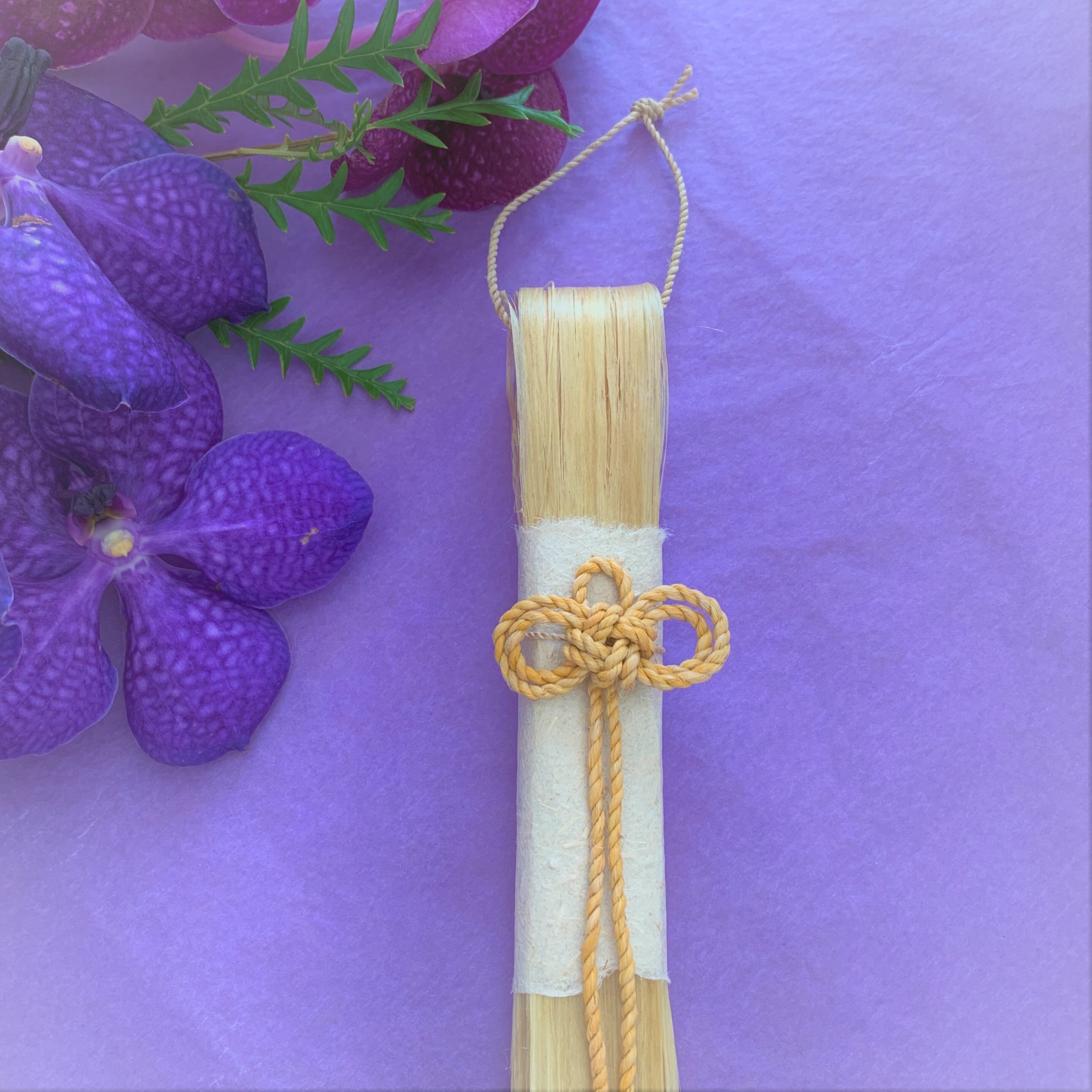 精麻飾り【べんがら染・黄金】麻殻 | earth venus