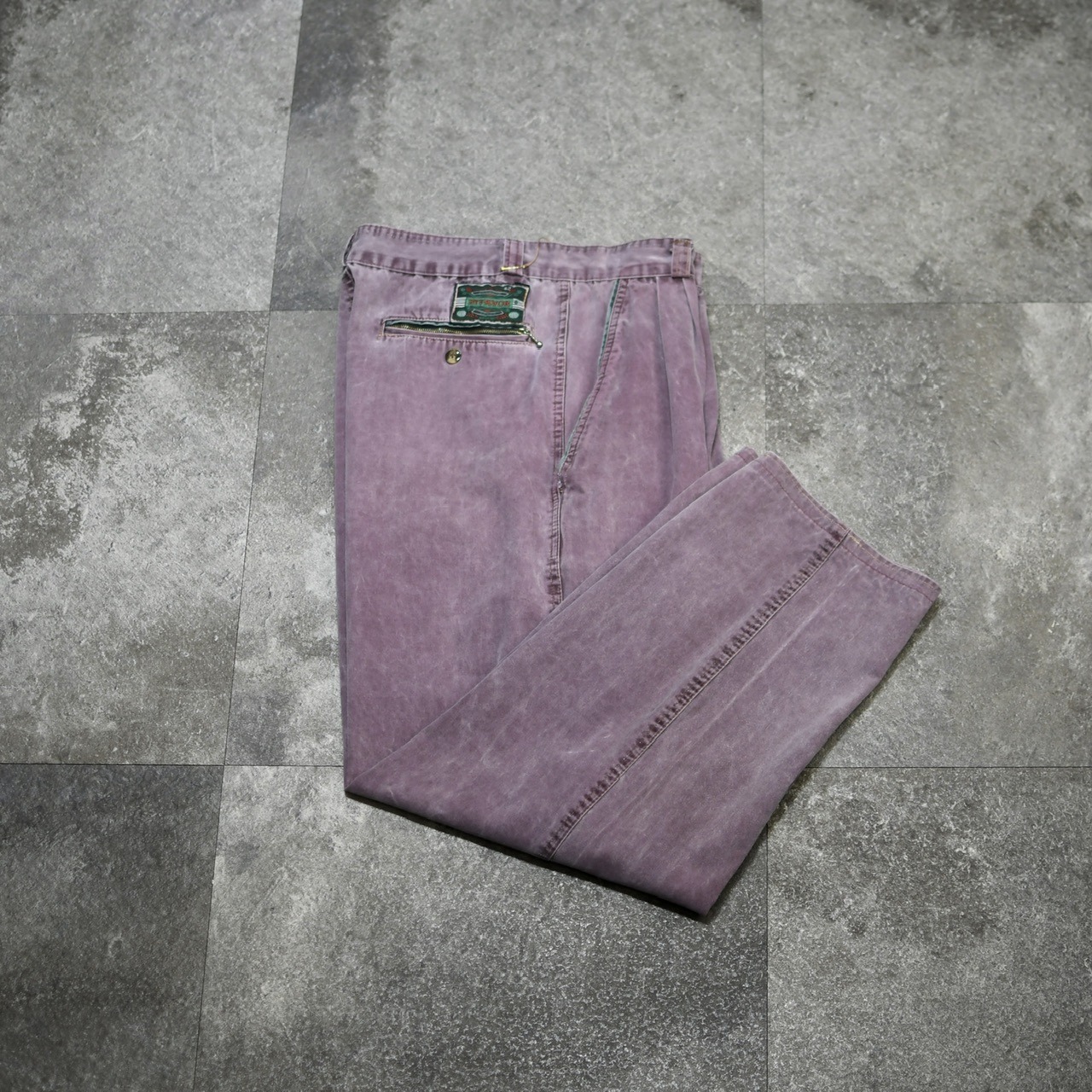 INFAVOR good fade 3tuck cotton pants burgundy