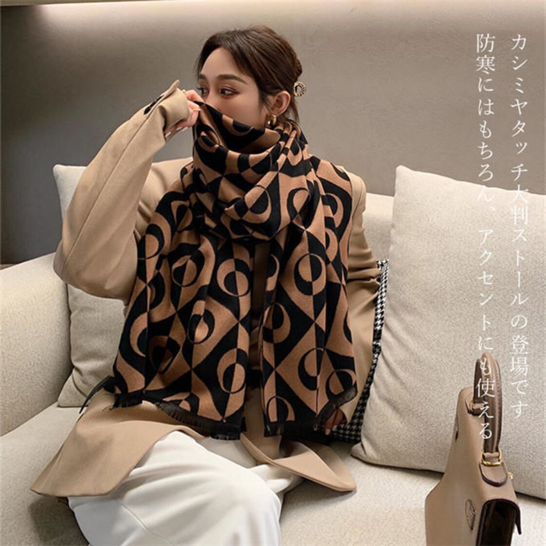 ストール カシミヤタッチ 大判 大判ストール マフラー カシミヤ 