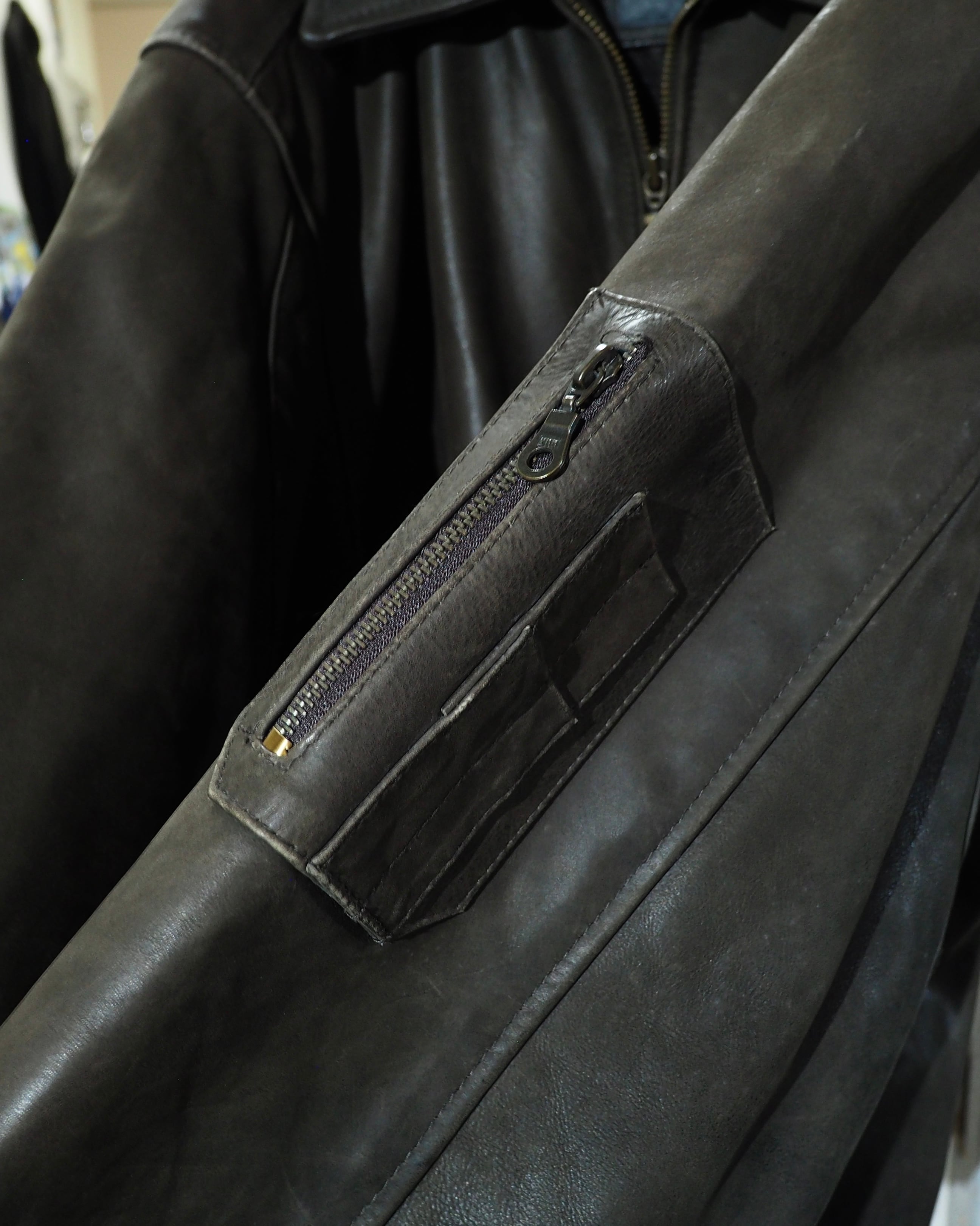 1990s " AVIATRIX " Beautiful Dark Brown Color Vintage Flight Leather Jacket