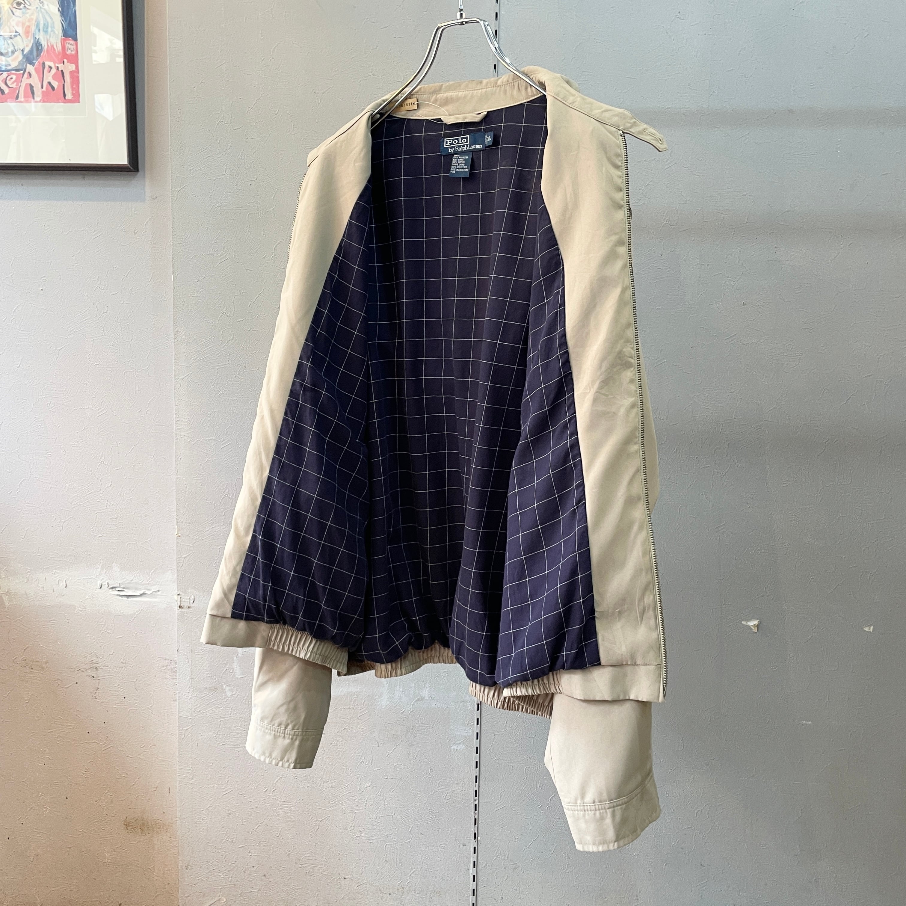 90s ラルフローレン ピーチスキンドリズラージャケット スイングトップ