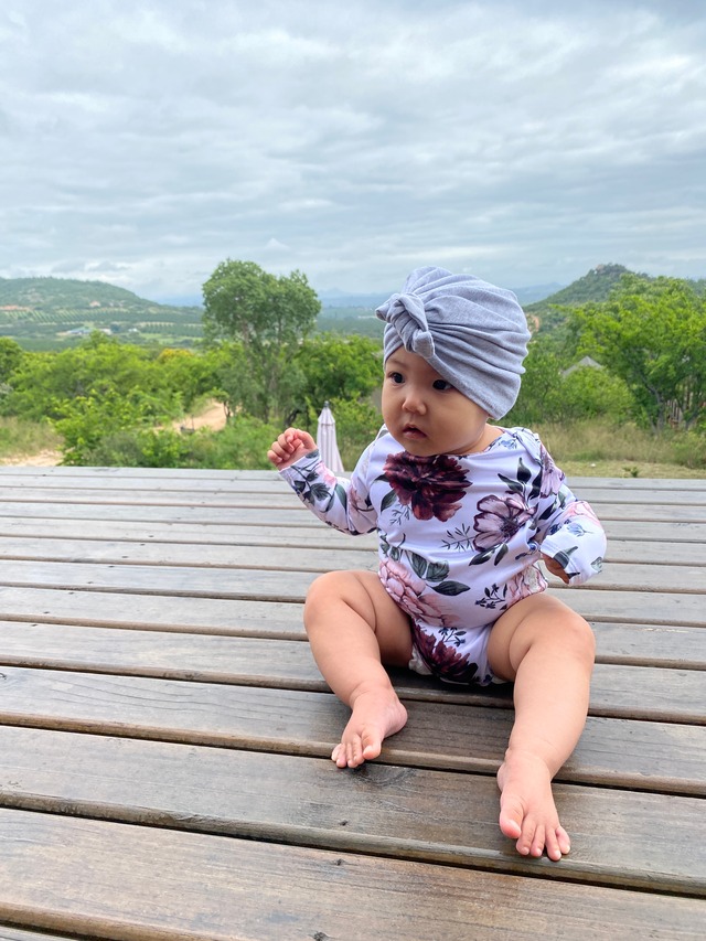 bow turban (grey) リボンターバン グレー