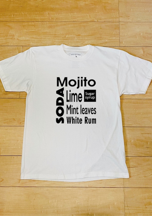 "Mojito" Cocktaill Tシャツ / T-Shirt (White) / 5.6オンス ヘビーウェイト
