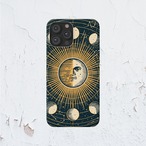受注生産 iPhoneケース 月相と太陽の黒背景星図｜星図アート STAR020B