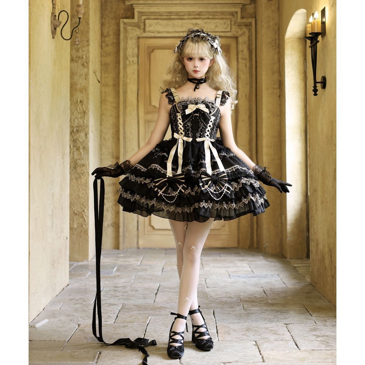 エレガントドールバックリボンロリィタセットアップ | Maiden's Rêve