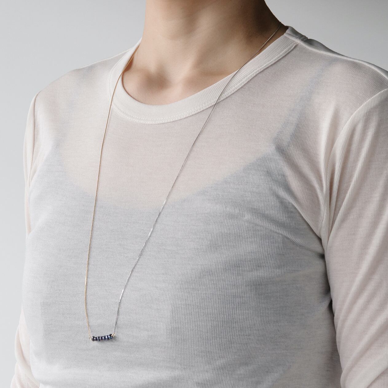 Akoya Pearl 3way Necklace (Peacock Color / K10YG, 925Silver)