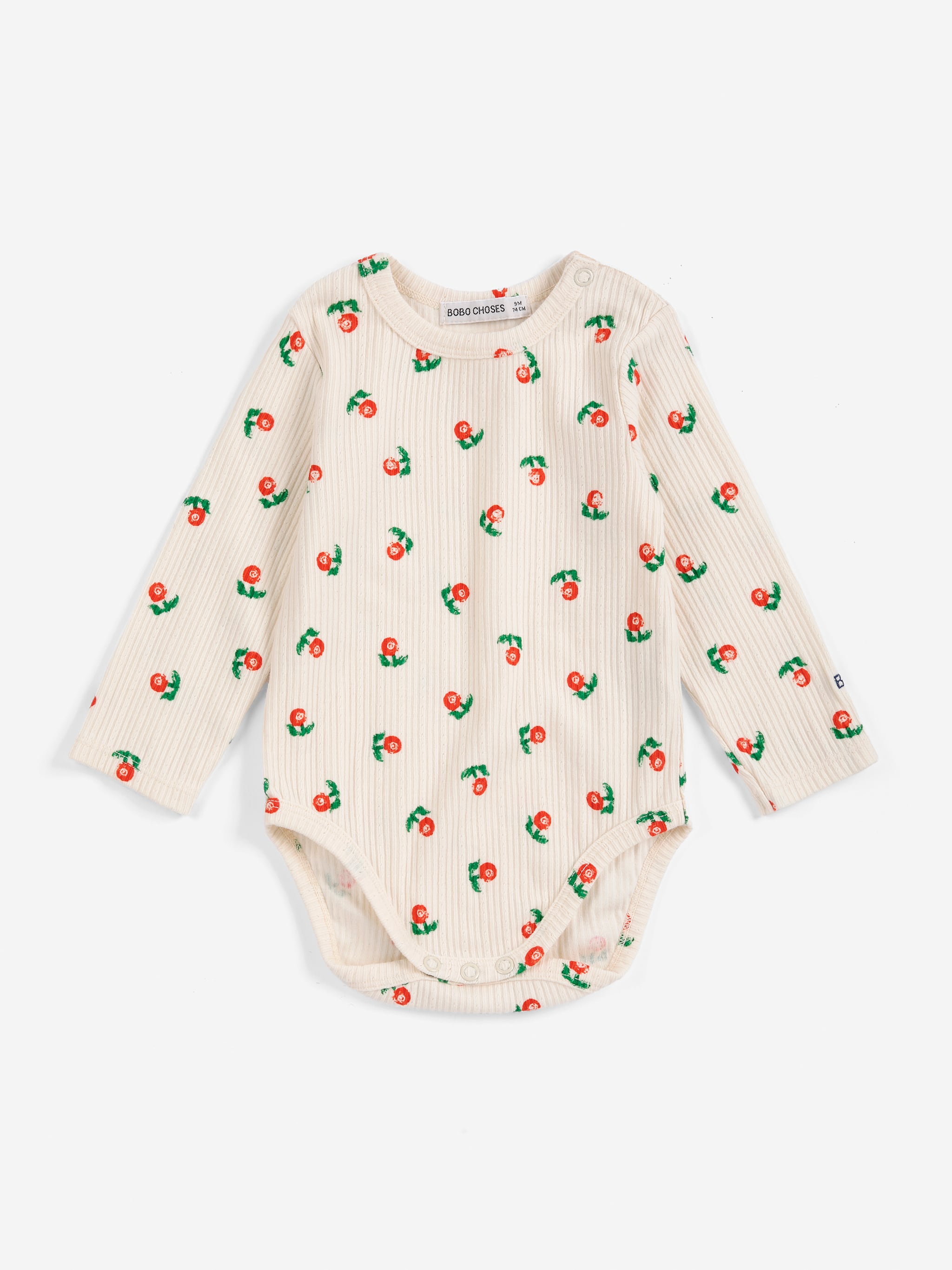 【26AW】BOBOCHOSES(ボボショーズ)Stamp Bloom all over body(9m/12m/18m)ロンパース 花