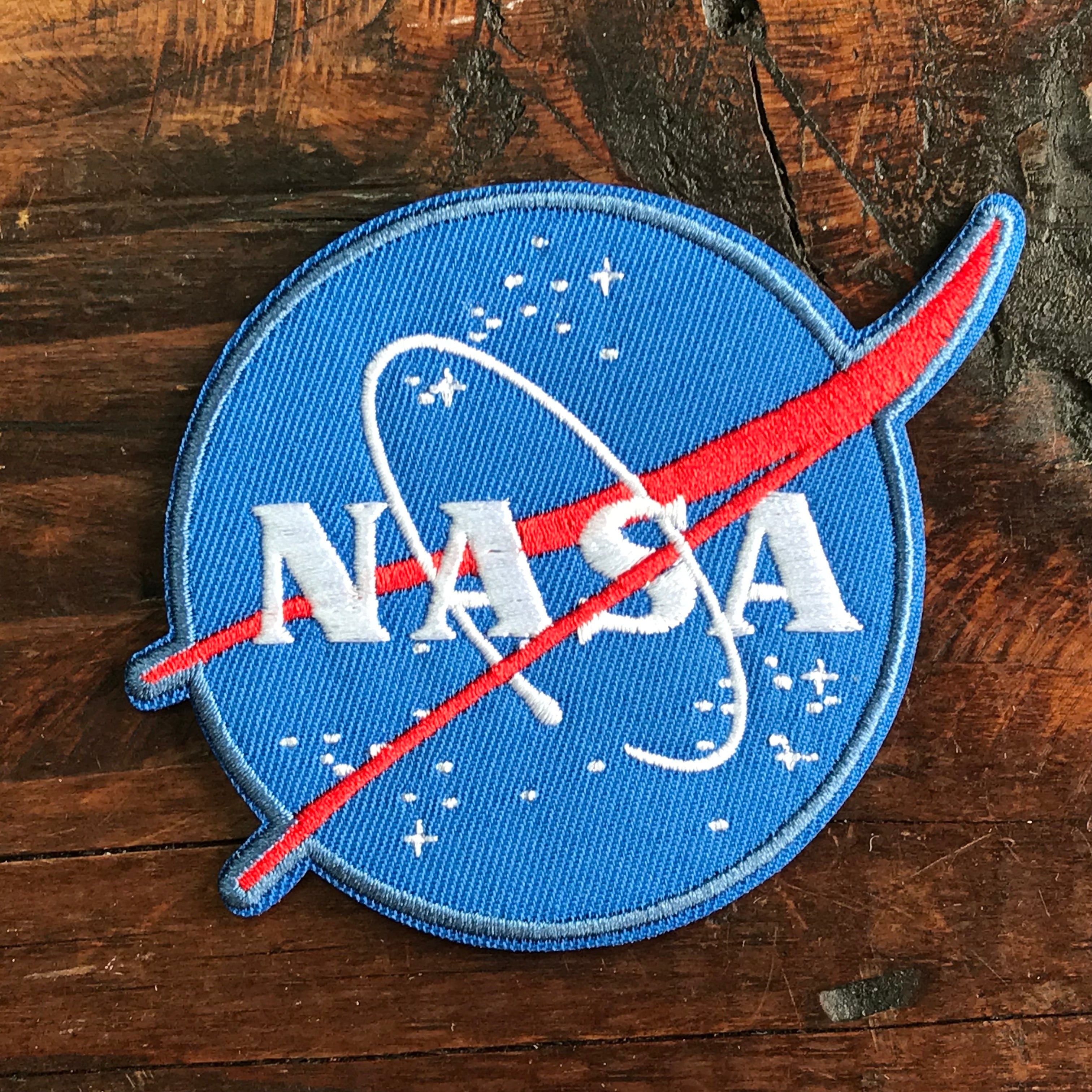 NASA公認(アメリカ航空宇宙局)ワッペン・アップリケ・NASAロゴ・インサイニア(ミートボール)