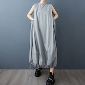 コクーン シルエット ロングワンピース 30150