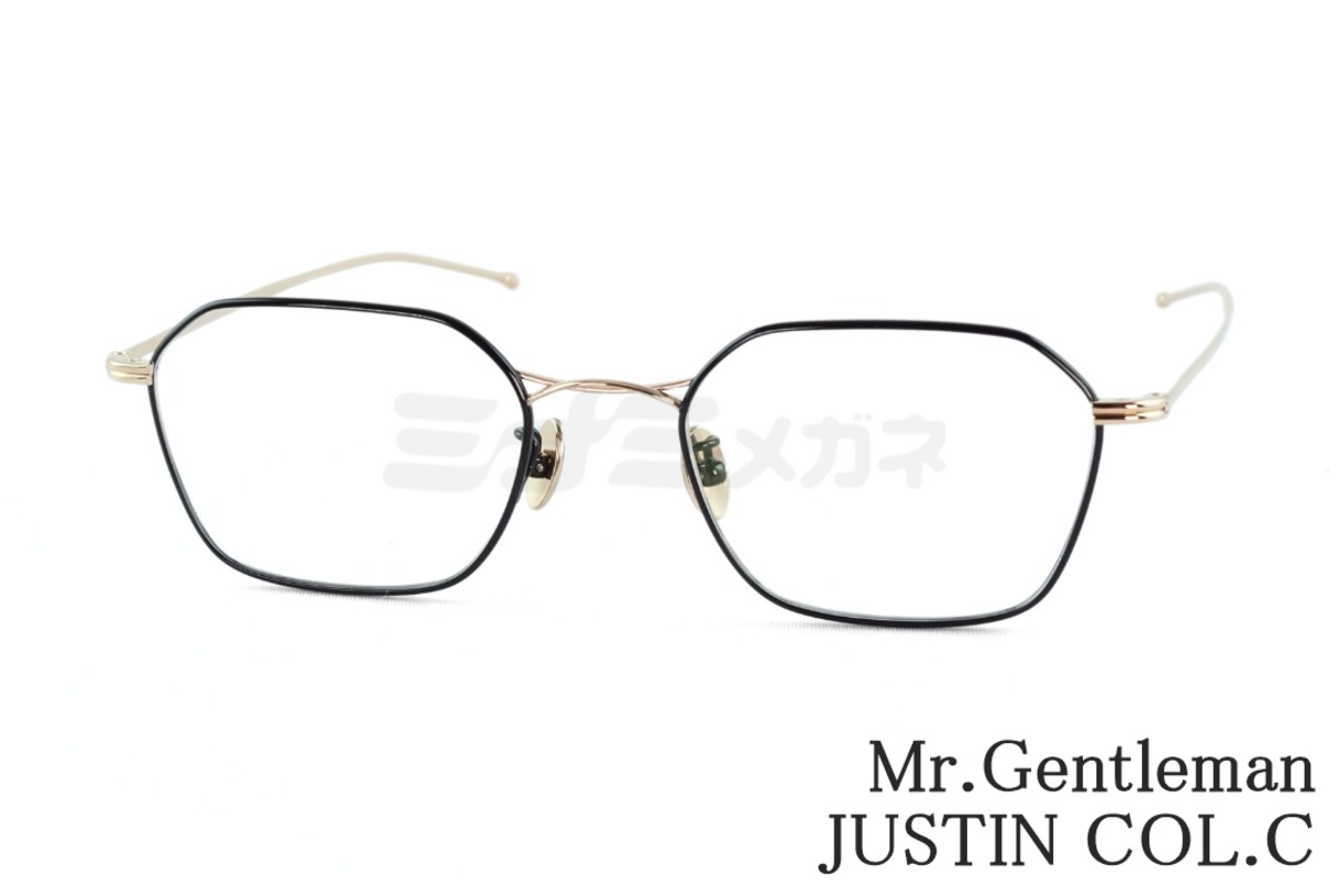 Mr.Gentleman メガネ JUSTIN COL.C 多角形 スクエア ツインブリッジ
