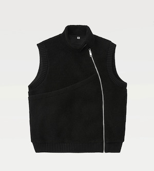 Kangaroo Pouch Unisex Asymmetric Fleece Vest - Gray