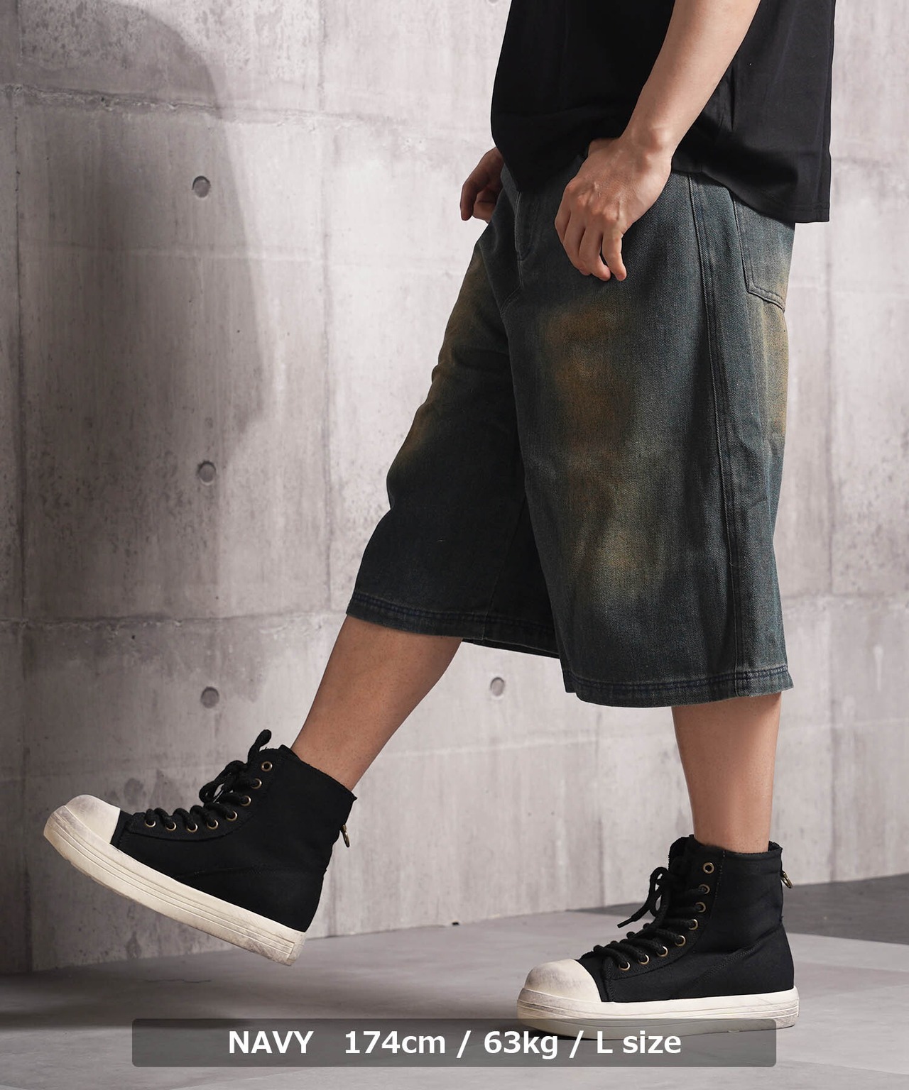 ◆12ozデニム オーバーダイ ワイドショーツ◆yn-207tiw