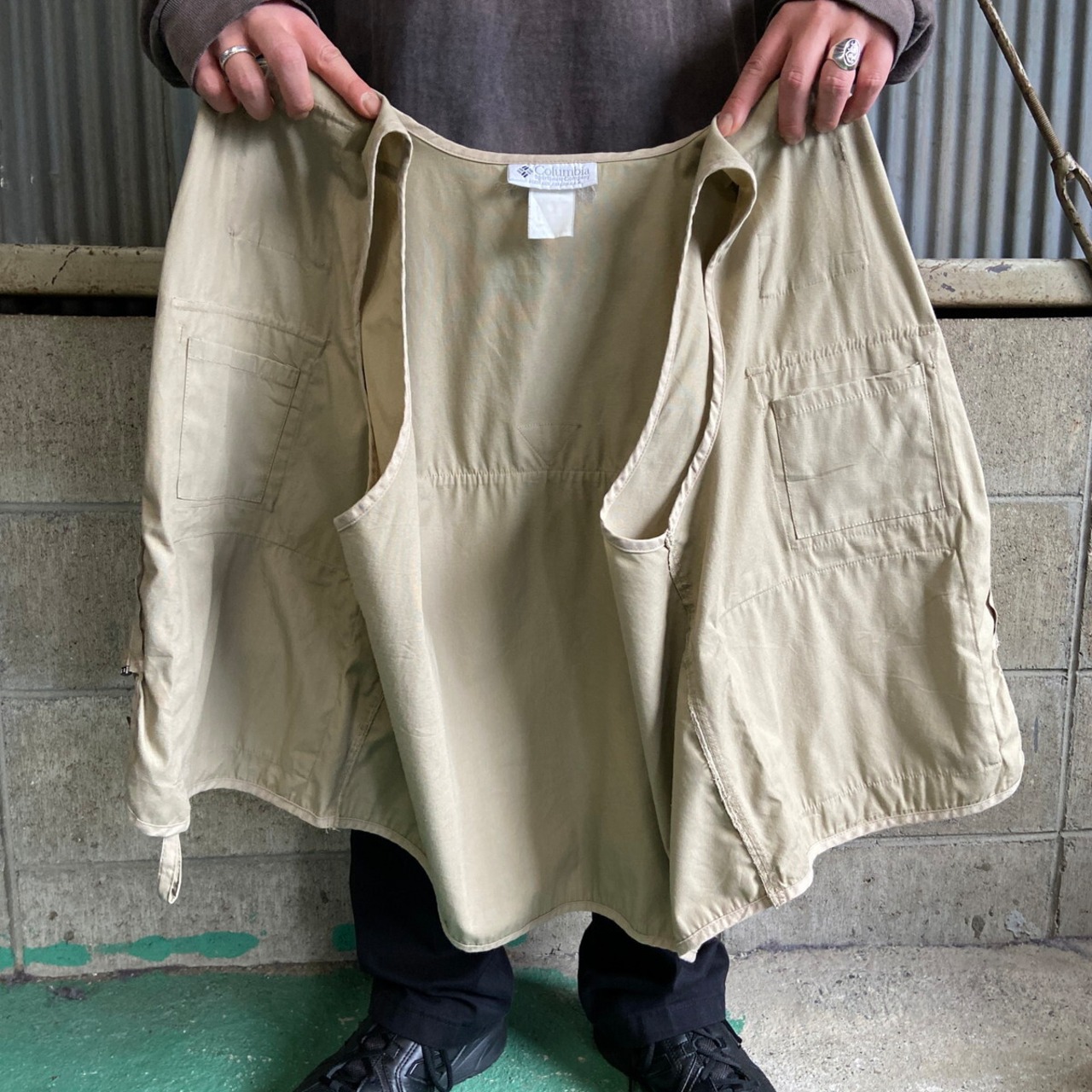 90年代 Columbia コロンビア PFG 多ポケット フィッシングベスト 