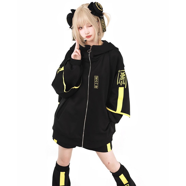 天使と悪魔 地雷系 オールインワン 4点セット パンク 推し活 ライブ衣装 ストリートファッション