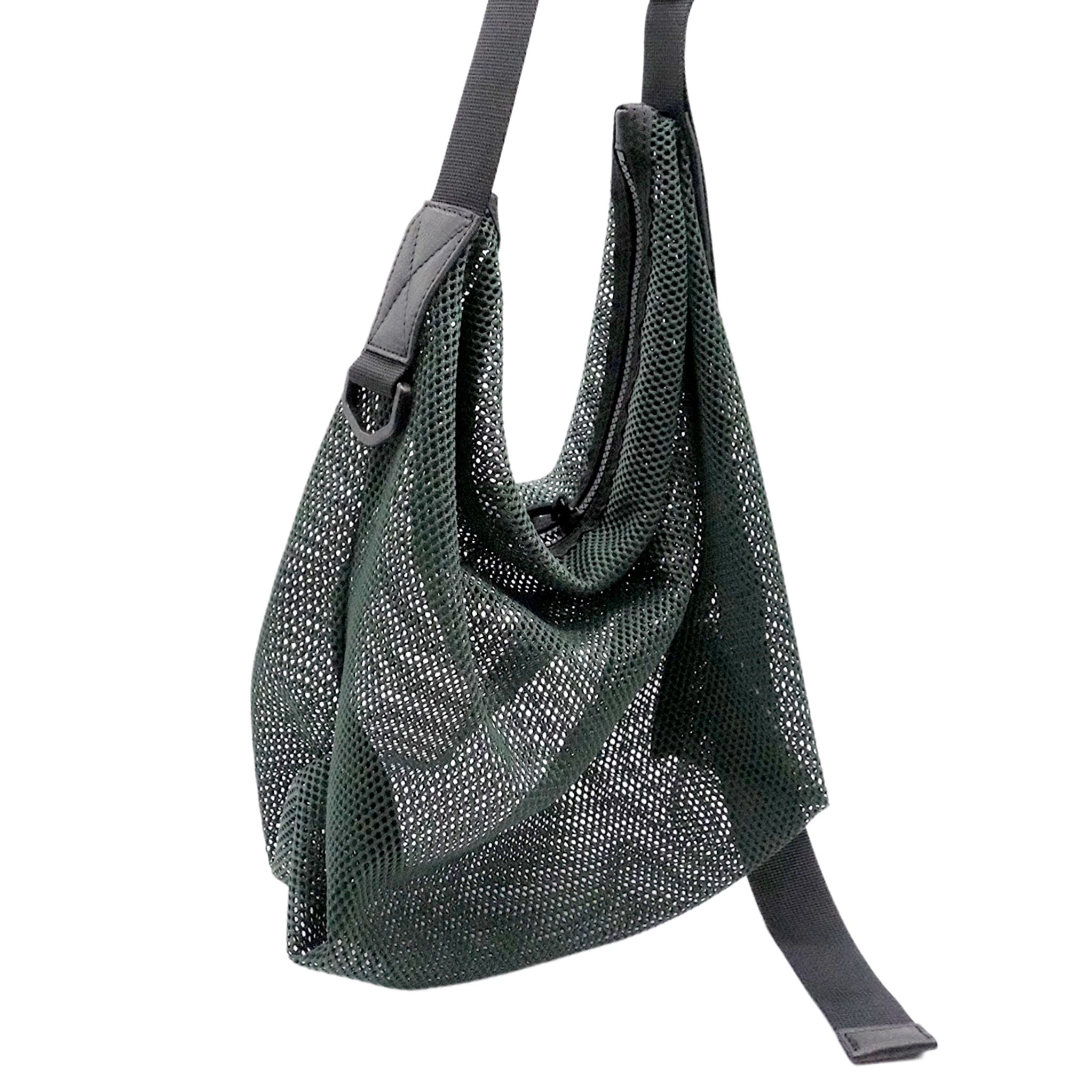 MESH ZIP SHOULDER BAG 【BLACK】 | Brick