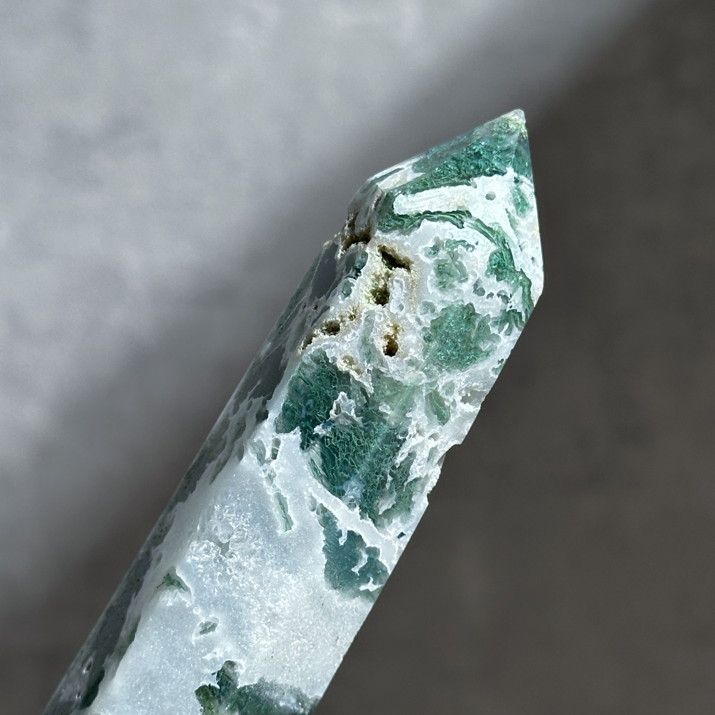 ★特別ご提供★健康と豊穣☆森林浴の石♡【モスアゲート『苔瑪瑙』キューブ】❤️ モスアゲート タワー53◇ Moss Agate ◇天然石・鉱物