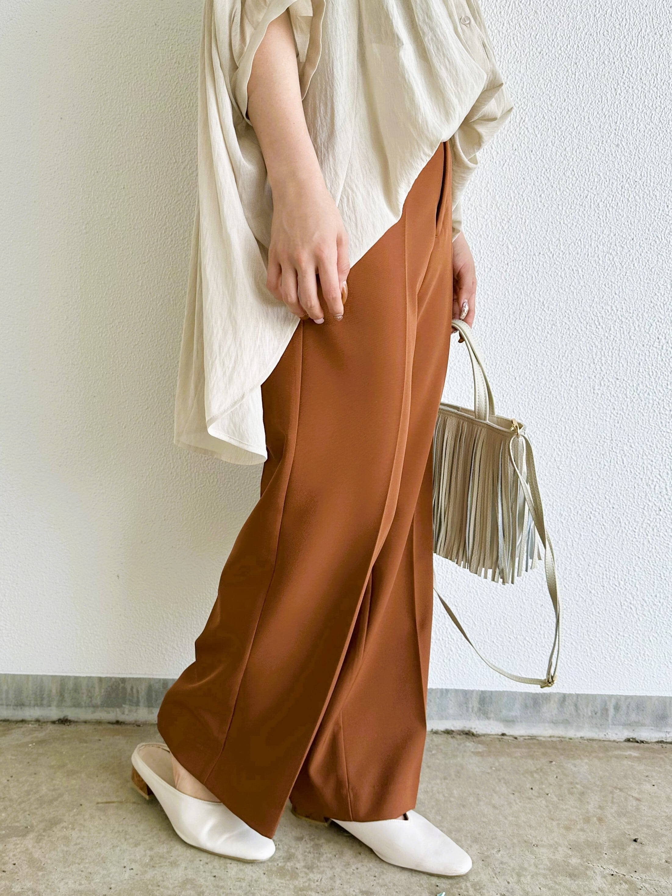 SALSATION　ワイドパンツ　ライトブラウン SALSATION ワイドパンツ ライトブラウン SALSATION ワイドパンツ