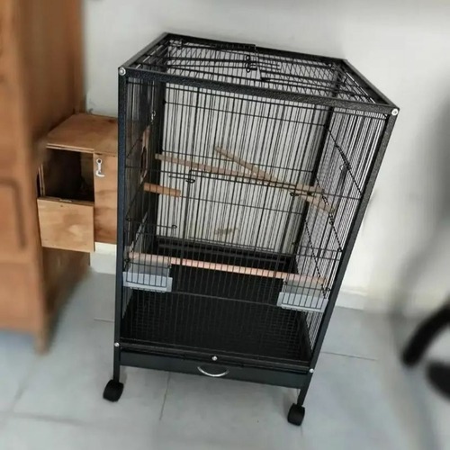 鳥かご インコ用 オウム用 スタンド付きケージ アクセサリー付き 鉄線鳥かご