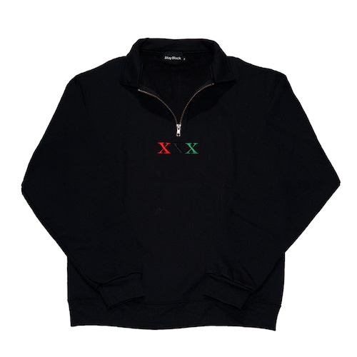 Stay Black Salute XXX Half Zip Sweat (BLACK)