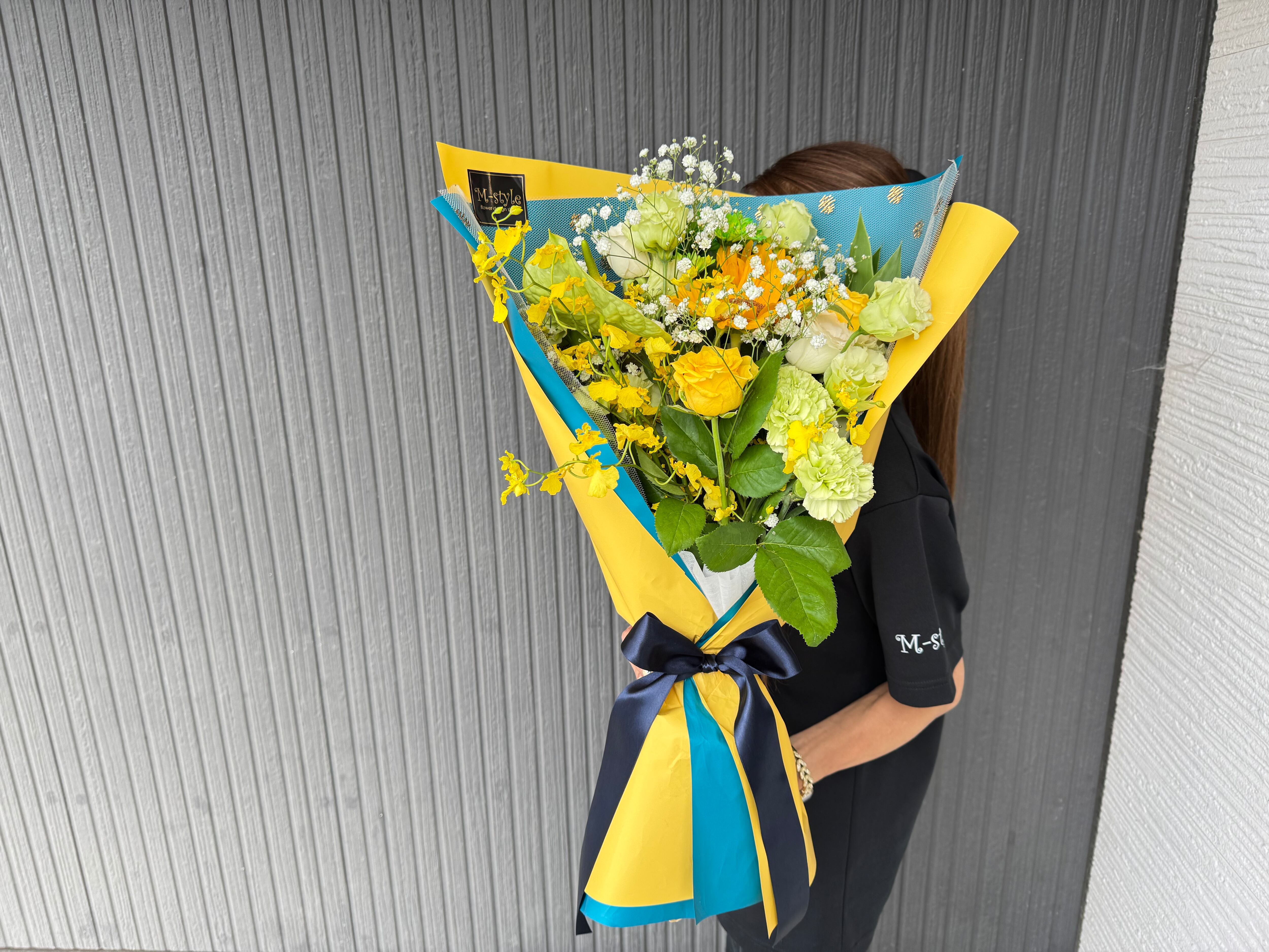 【地方発送・市内配達用】爽やかに彩るイエローグリーンの花束