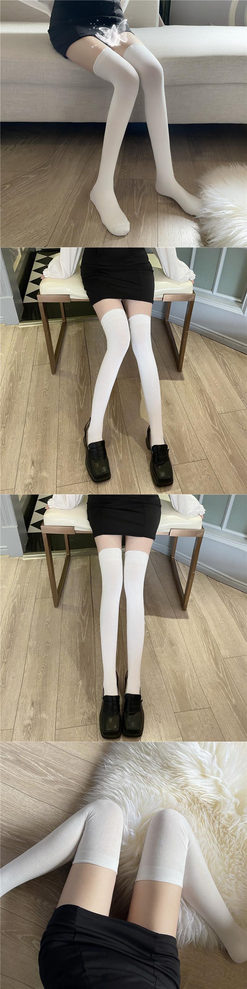ホワイトソックス ストッキング 薄手夏服 ニーハイ 夏物 タイツ